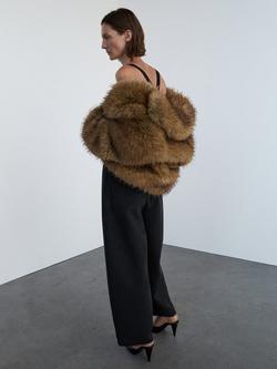 Mango Leipzig Wool Blend Trousers, Grey - view 2, Grey