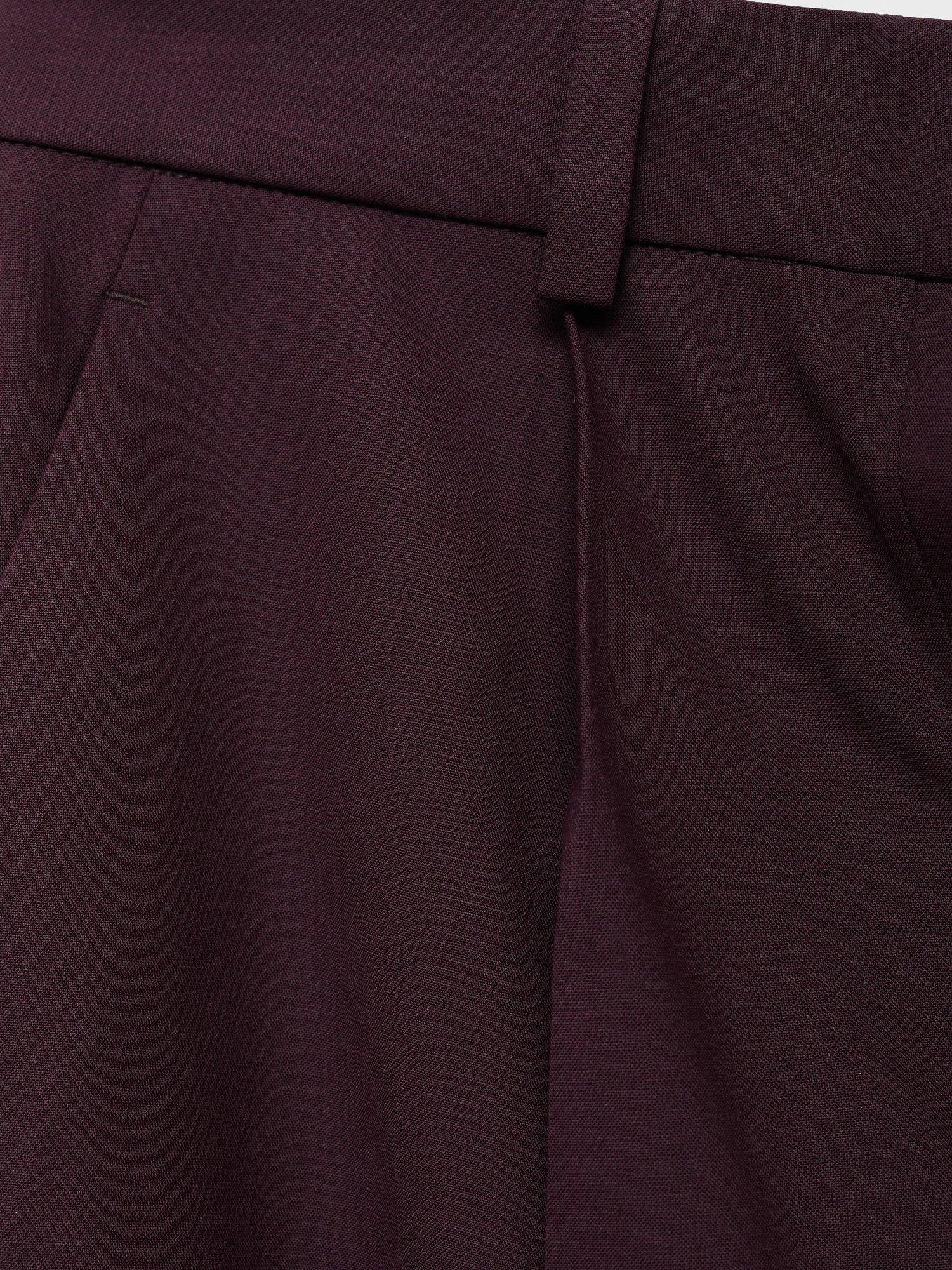 Product image 5 of 8, which shows Mango Mulhouse Straight Tailored Trousers, Dark Red, 12