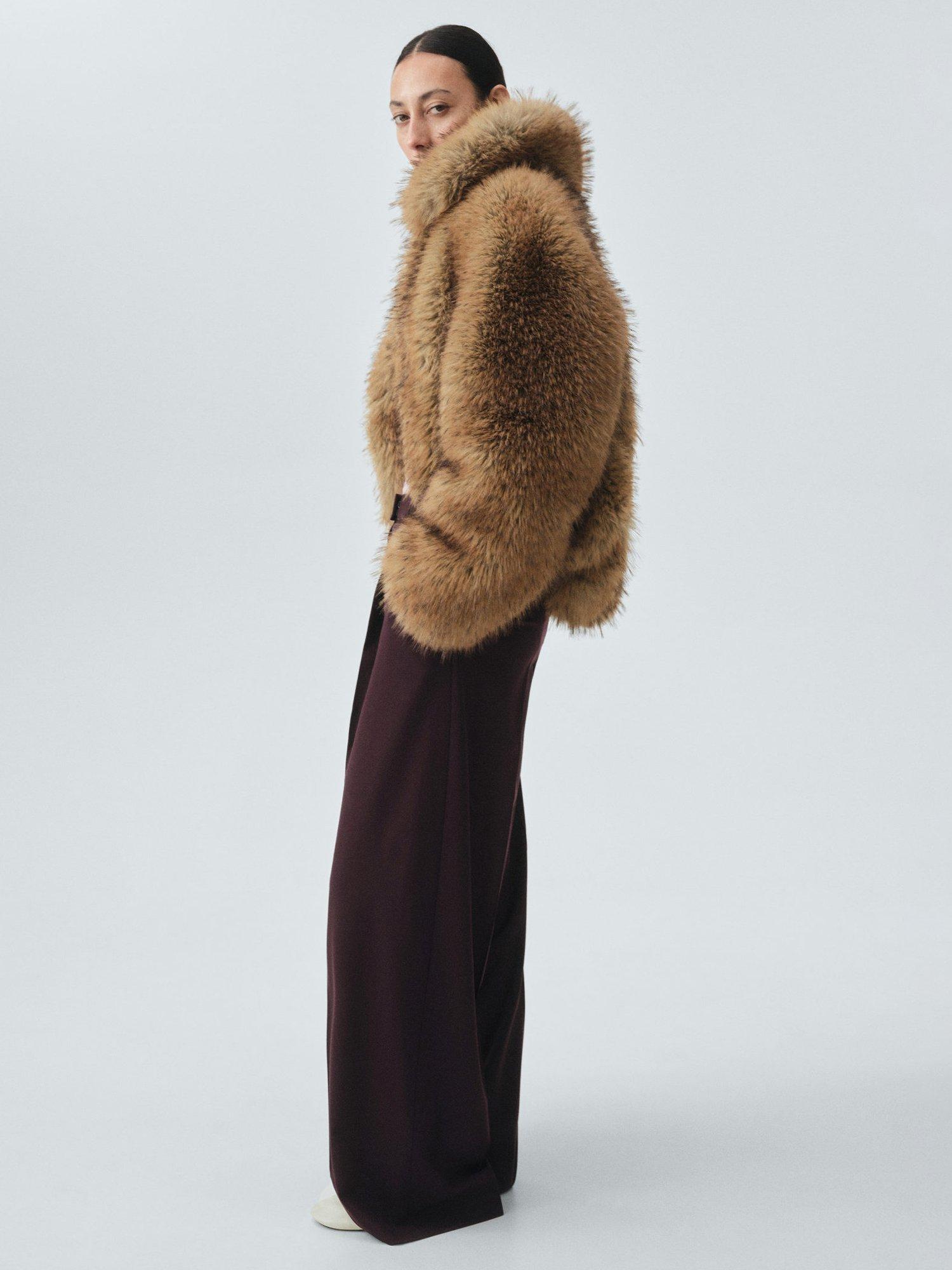 Product image 7 of 8, which shows Mango Mulhouse Straight Tailored Trousers, Dark Red, 12