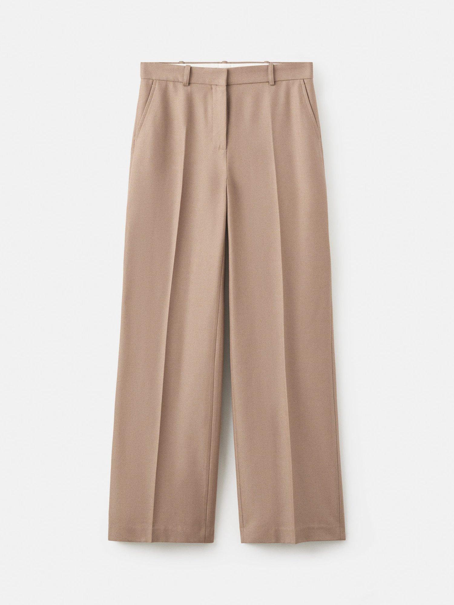 Product image 3 of 7, which shows Mango Natalie Straight Tailored Trousers, Medium Brown, 10