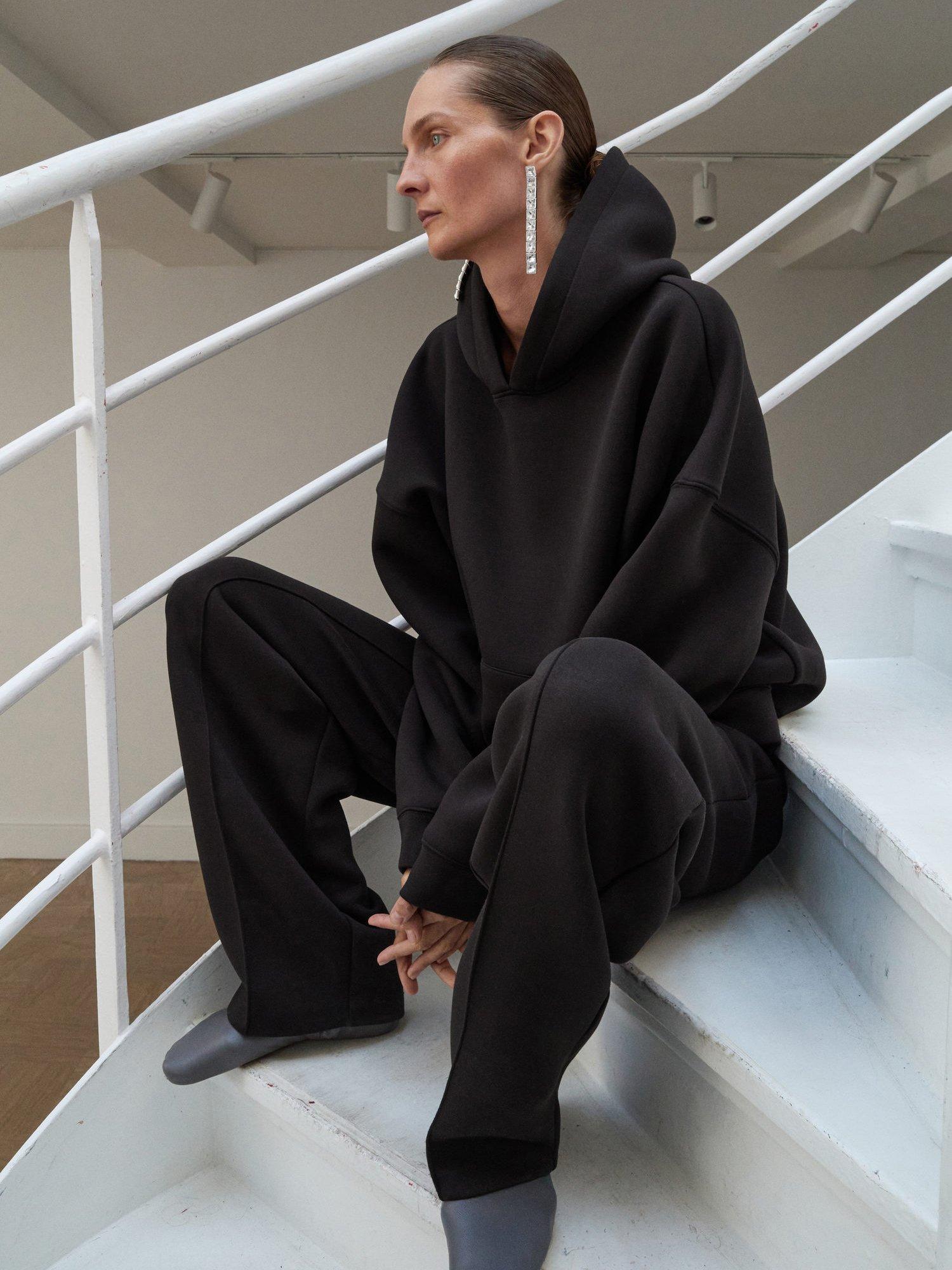 Product image 2 of 6, which shows Mango Orlane Seam Detail Joggers, Brown, L