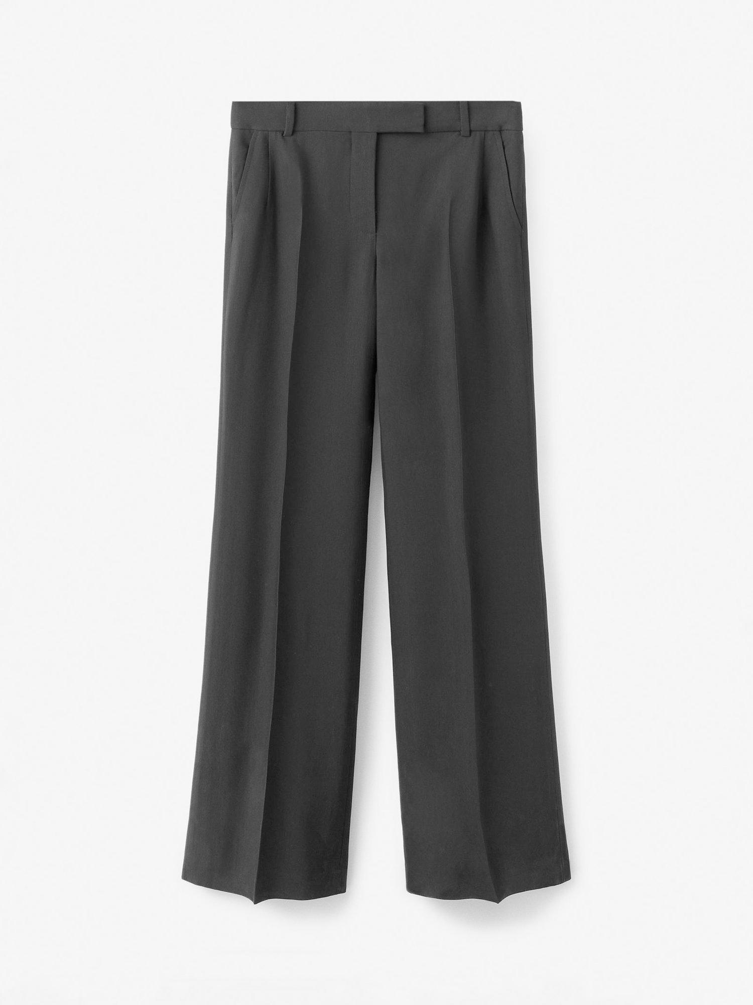Product image 3 of 6, which shows Mango Praga Tailored Trousers, Black, 10