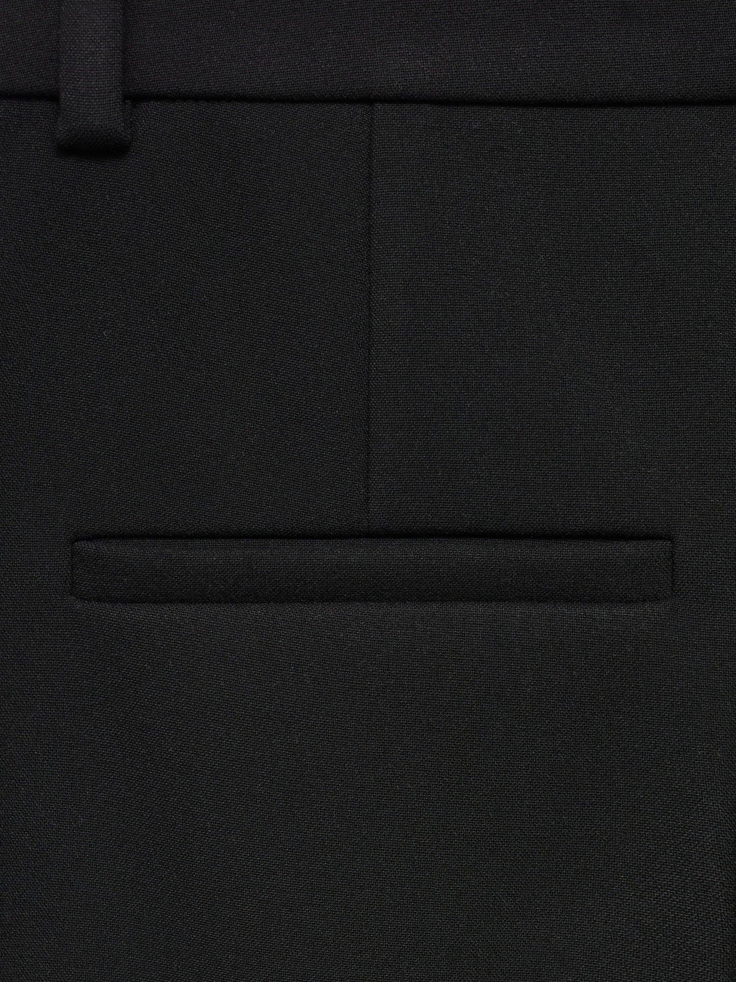 Product image 5 of 8, which shows Mango Tropi Wide Leg Trousers, Black, 4