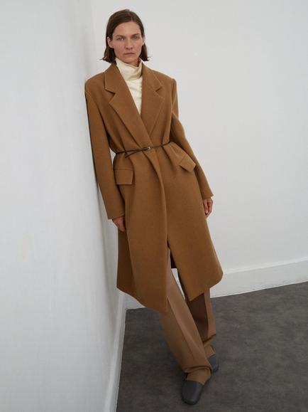 Mango Bassol Wool Rich Coat, Medium Brown - view 2, Medium Brown