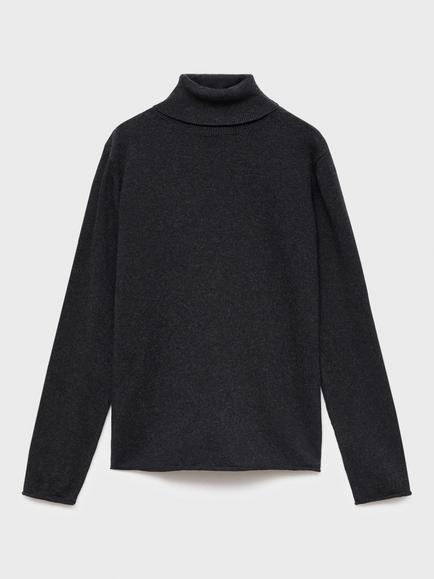 Mango Kids' Bella Cotton Jumper, Charcoal