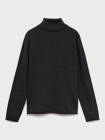 Mango Kids' Bella Cotton Jumper - view 2, Charcoal