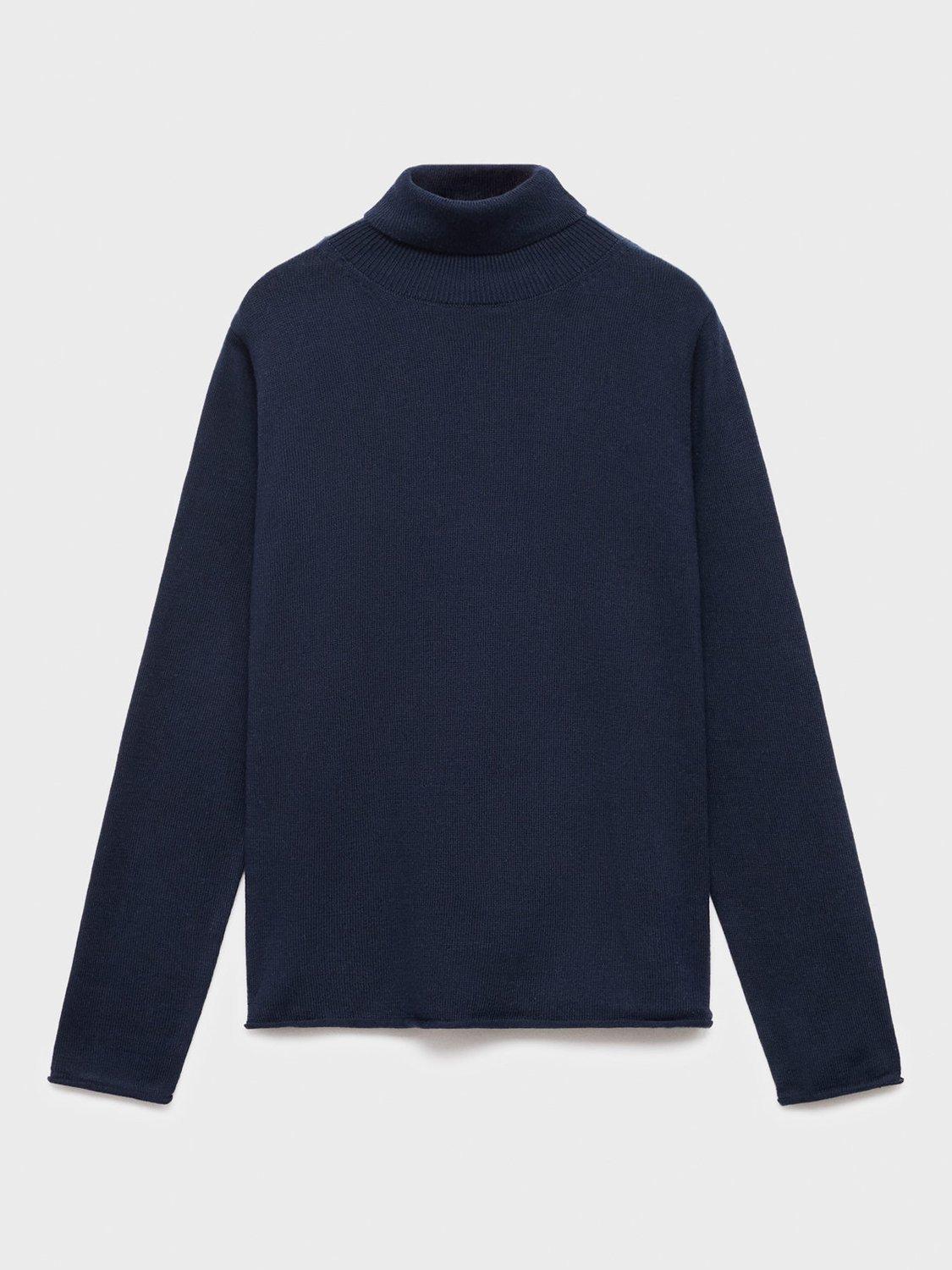Product image 1 of 4, which shows Mango Kids' Bella Jumper, Navy, 5-6 years