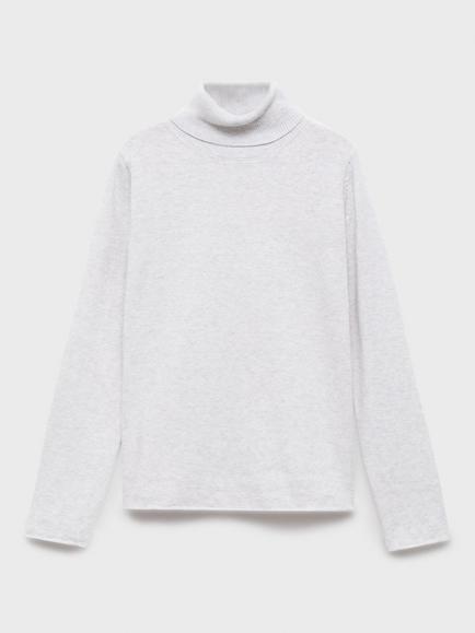 Mango Kids' Bella Cotton Jumper, Pastel Grey