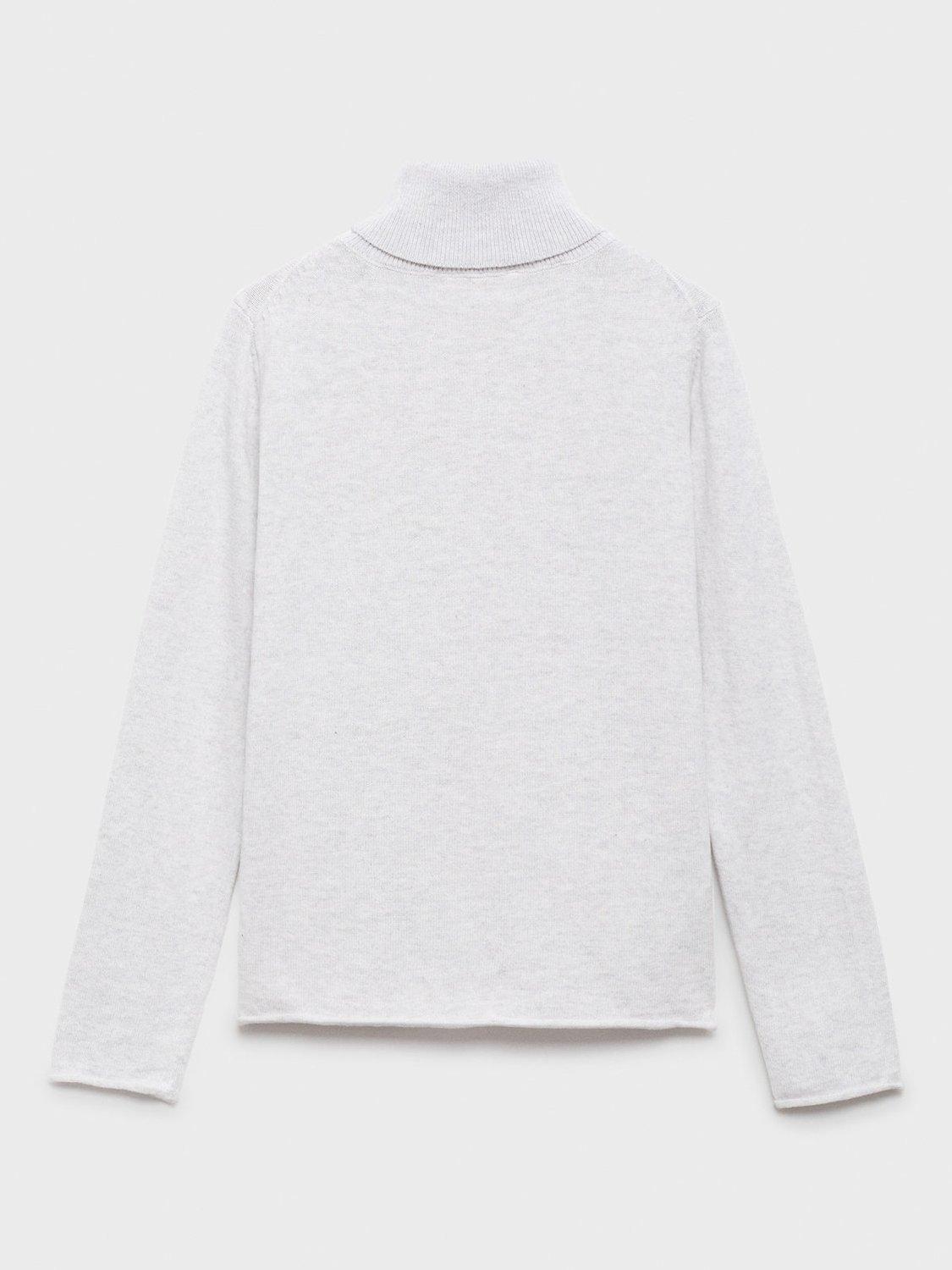 Product image 2 of 4, which shows Mango Kids' Bella Jumper, Pastel Grey, 5-6 years