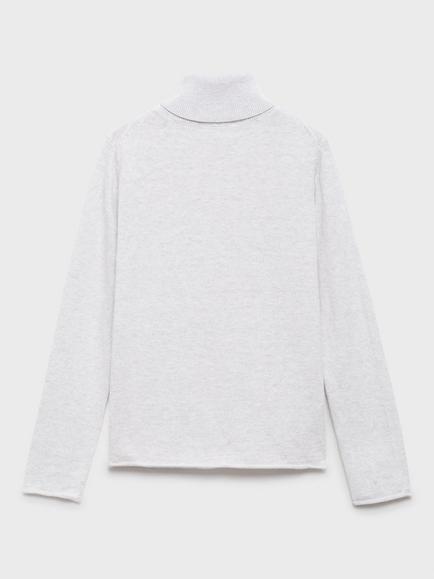 Mango Kids' Bella Cotton Jumper - view 2, Pastel Grey