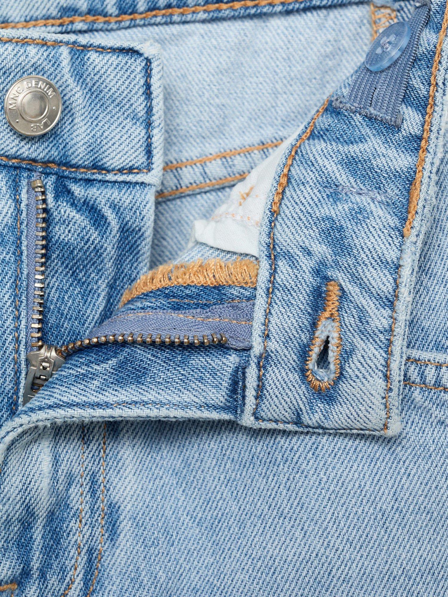 Product image 5 of 5, which shows Mango Kids' Denim Balloon Leg Jeans, Mid Blue, 10 years