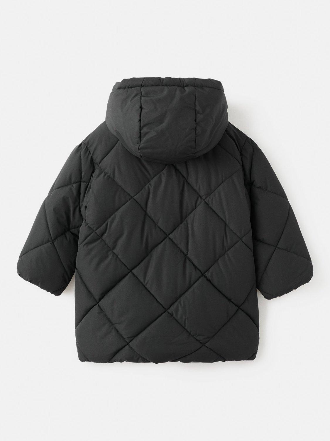 Product image 2 of 4, which shows Mango Kids' Sophie Quilted Jacket, Black, 2-3 years