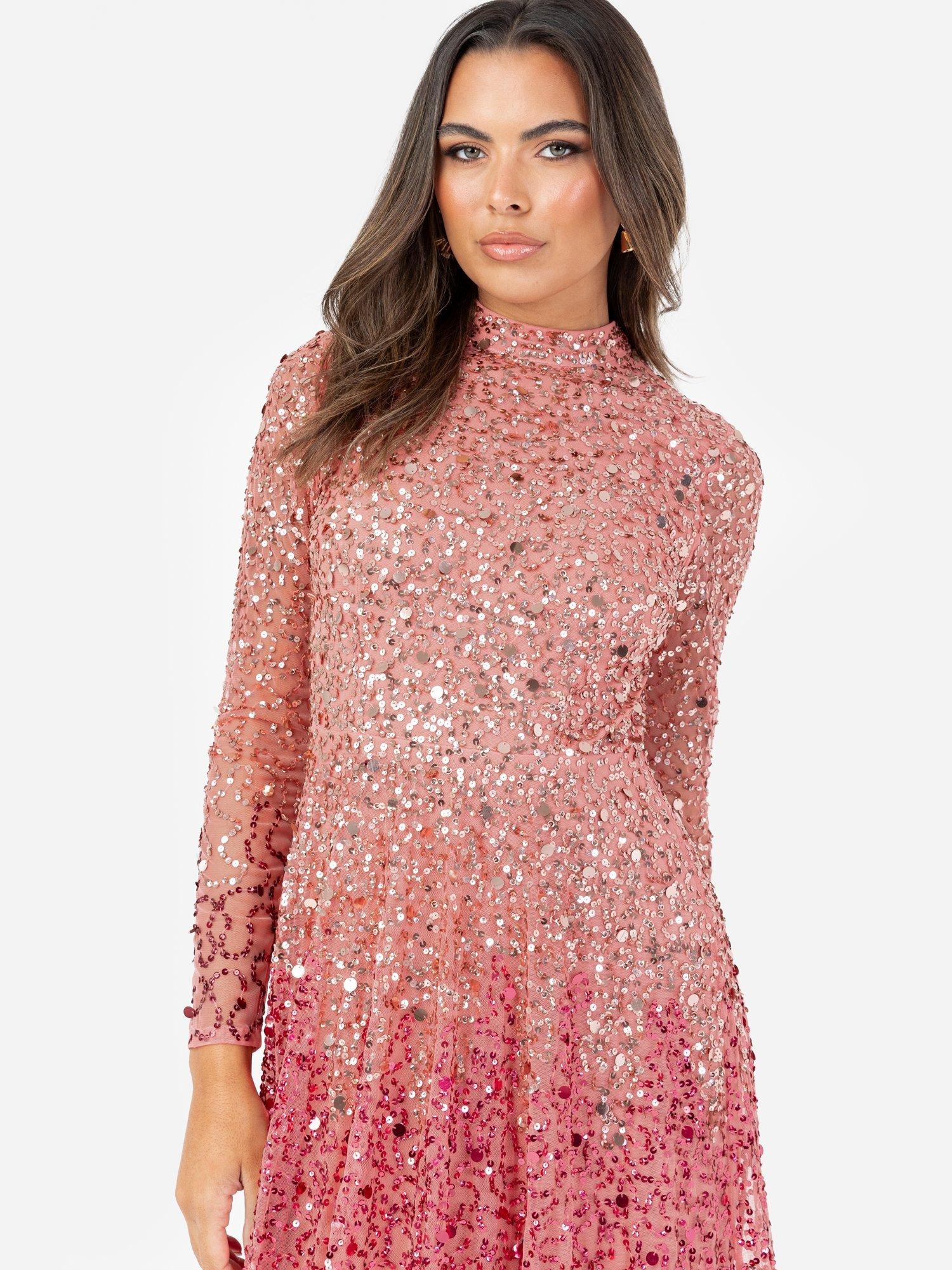 Product image 2 of 5, which shows Maya Deluxe Embellished Maxi Dress, Ombre, 6