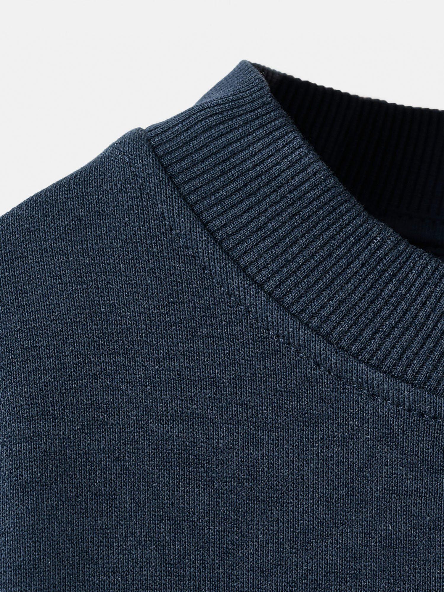 Product image 3 of 4, which shows Mango Kids' Brookset Cotton Blend Embroidered Sweatshirt, Navy, 5-6 years