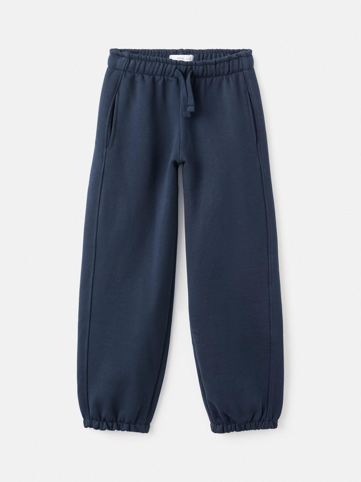Product image 1 of 4, which shows Mango Kids' Brookset Cotton Blend Joggers, Navy, 6 years