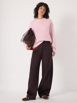 HUSH Cora Chunky Cashmere Jumper, Blush Pink