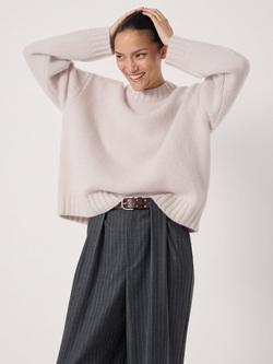 HUSH Cora Chunky Cashmere Jumper, Milk White