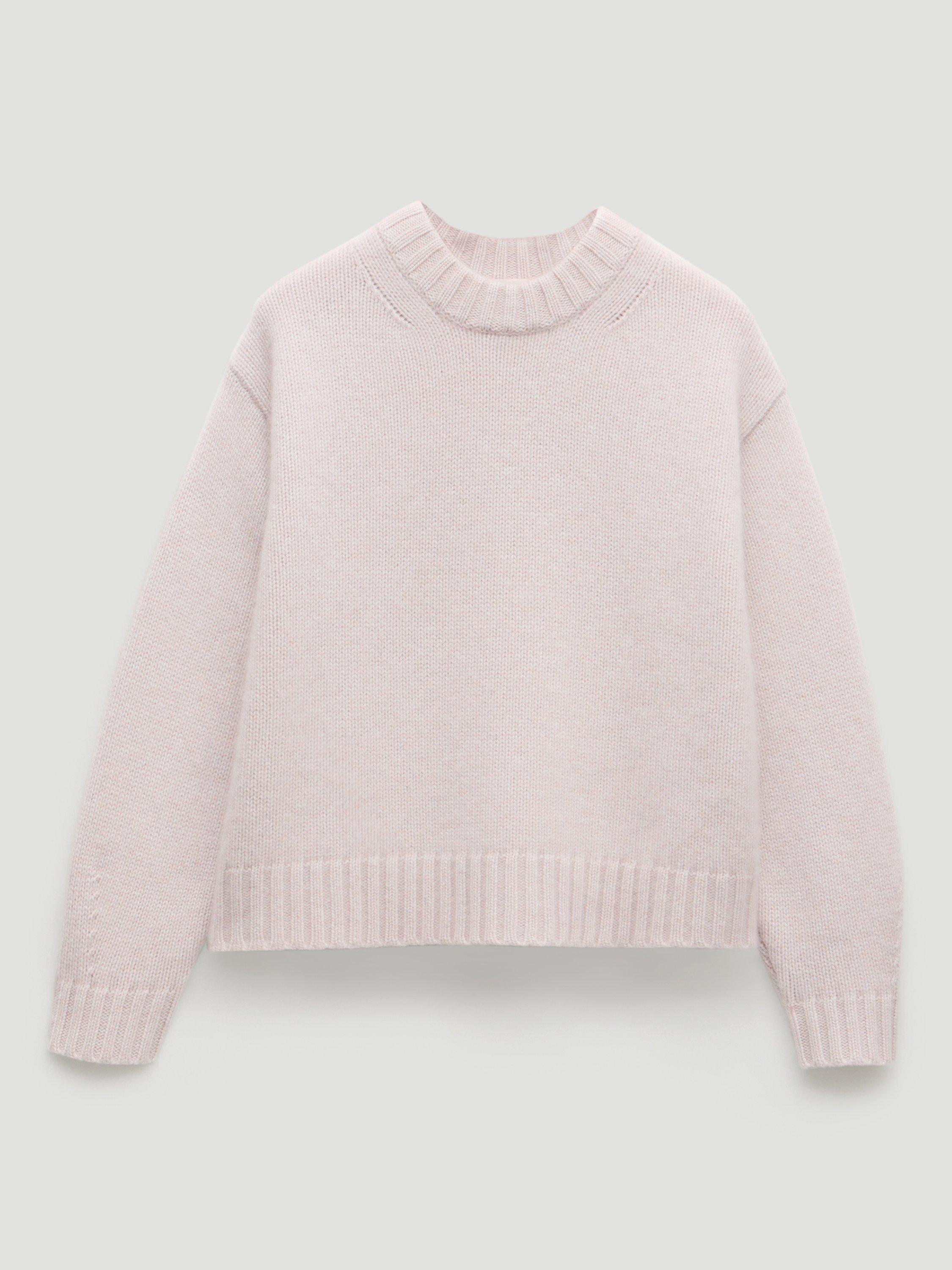 Product image 4 of 6, which shows HUSH Cora Chunky Cashmere Jumper, Milk White, XS-S