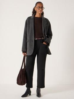 HUSH Barrel Leg Tailored Trousers - view 2, Black