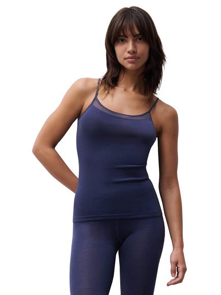 Femilet Juliana Thermal Merino Wool Camisole, Night Blue