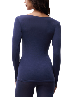Femilet Juliana Thermal Merino Wool Long Sleeve Top - view 2, Night Blue