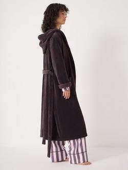 HUSH Fluffy Hooded Dressing Gown - view 2, Plum Purple