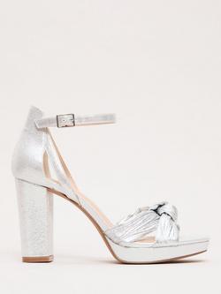 Phase Eight Metallic Platform Sandals, Silver, Silver
