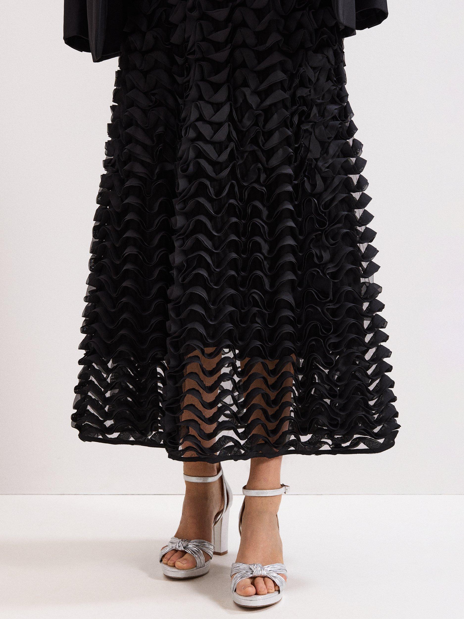 Product image 7 of 9, which shows Phase Eight Metallic Platform Sandals, Silver, 3