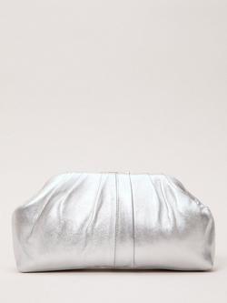 Phase Eight Pouch Clutch Bag, Silver, Silver
