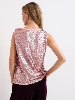 Phase Eight Tasha Sequin Top, Pink - view 2, Pink