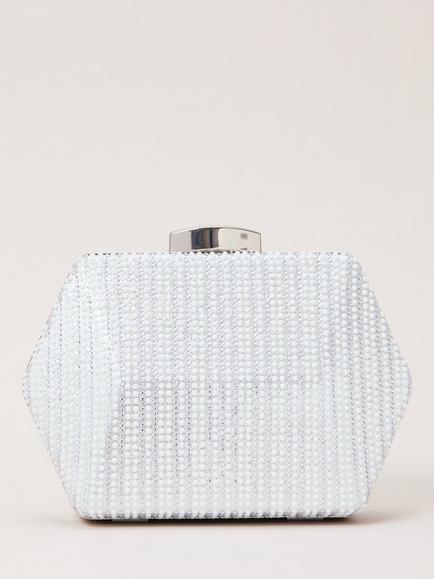 Phase Eight Sparkle Clutch Bag, Silver, Silver