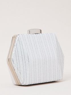 Phase Eight Sparkle Clutch Bag, Silver - view 2, Silver