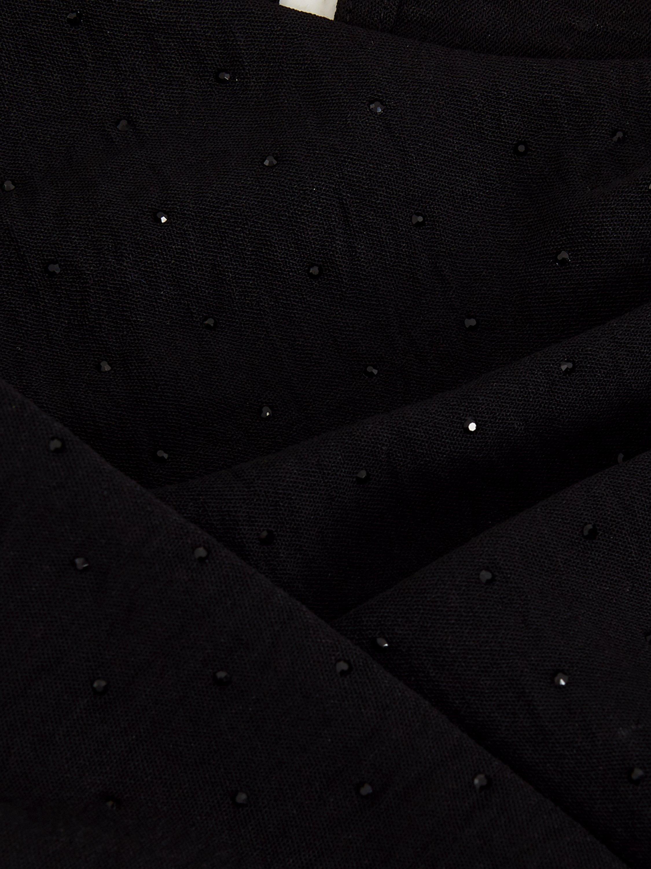 Product image 6 of 8, which shows Phase Eight Noa Drape Top, Black, 8