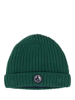 Petit Bateau Baby Microfleece Lined Knitted Hat, Willow