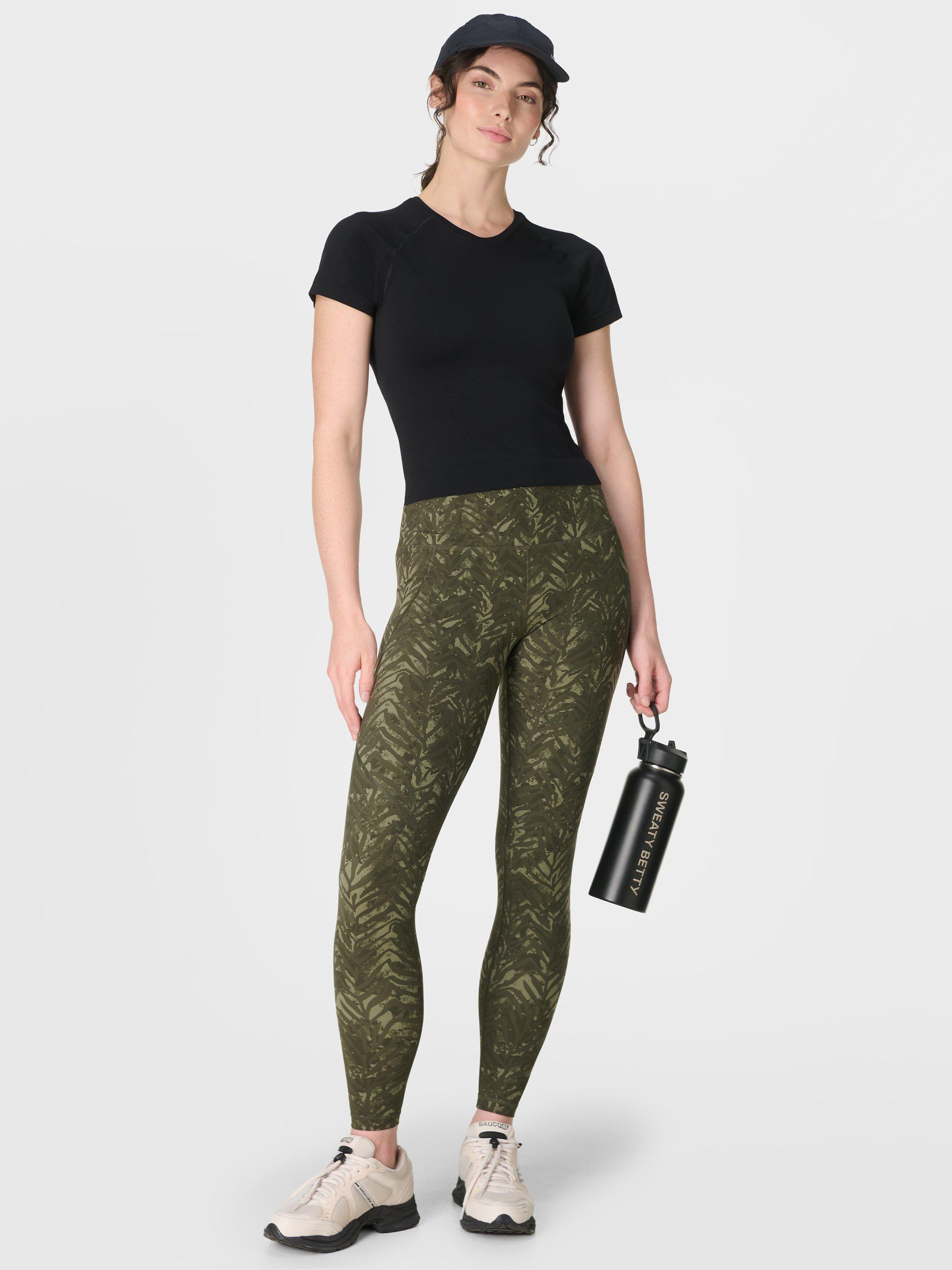 Product image 2 of 8, which shows Sweaty Betty Power 7/8 Workout Leggings, Green Animal Texture, XS