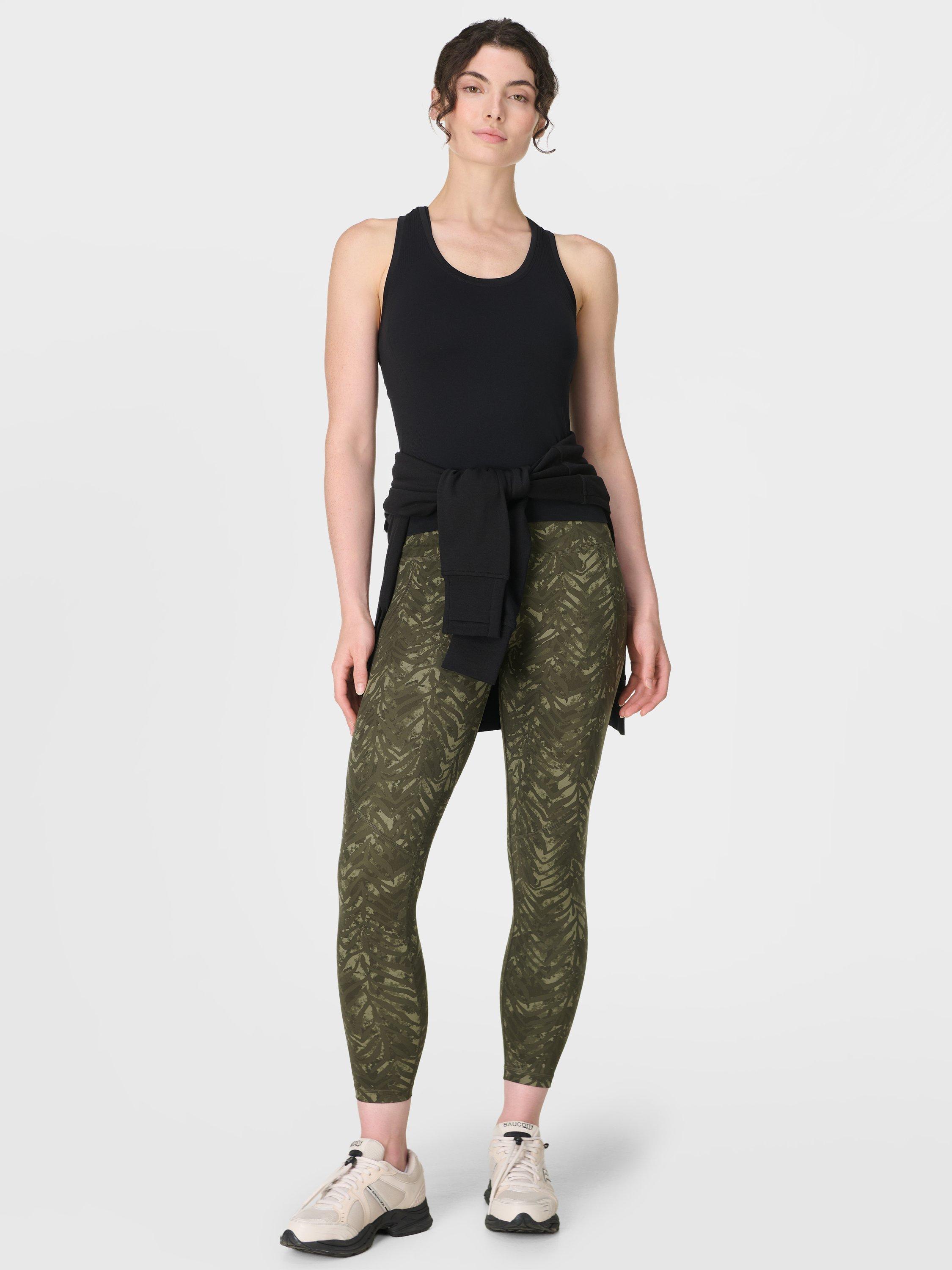 Product image 7 of 8, which shows Sweaty Betty Power 7/8 Workout Leggings, Green Animal Texture, XS