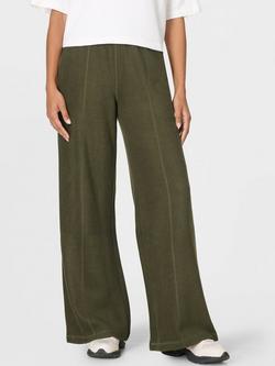 Sweaty Betty Escape Luxe Fleece Ribbed 32" Trousers, Nori Green, Nori Green