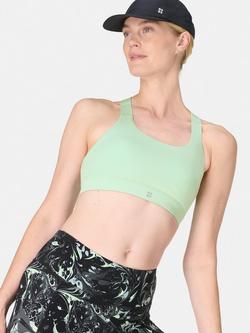 Sweaty Betty Power Medium Support Seam-Free Bra - view 2, Limestone Green