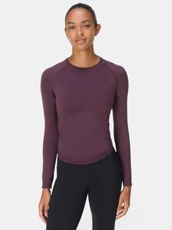 Sweaty Betty Athlete Seamless Ruched Long Sleeve Top, Neptune Purple