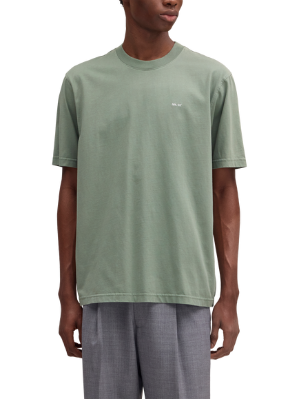 NN.07 Adam Embroidered T-Shirt, Sea Spray, Sea Spray