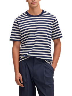 NN.07 Pedro Striped T-Shirt, Navy, Navy