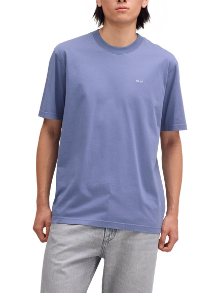 NN.07 Adam Embroidered T-Shirt, Stone Blue, Stone Blue