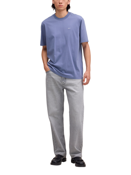 NN.07 Adam Embroidered T-Shirt, Stone Blue - view 2, Stone Blue