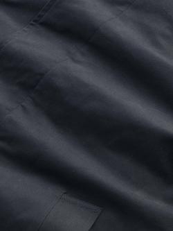 NN.07 Gibson Long Cotton Overcoat, Navy Blue - view 2, Navy Blue