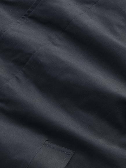 NN.07 Gibson Long Cotton Overcoat, Navy Blue - view 2, Navy Blue