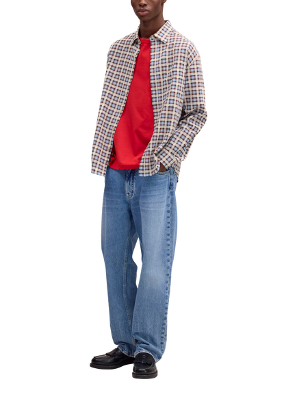 NN.07 Deon Check Pattern Shirt, Blue - view 2, Blue