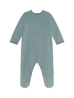 Petit Bateau Baby Cotton Popper Bodysuit, Gobelin - view 2, Gobelin