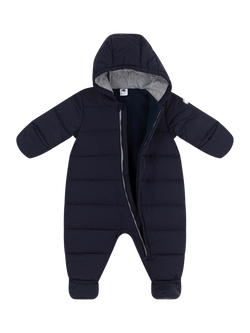 Petit Bateau Baby Padded Hooded Snow Suit - view 2, Smoking