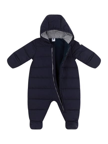 Petit Bateau Baby Padded Hooded Snow Suit - view 2, Smoking