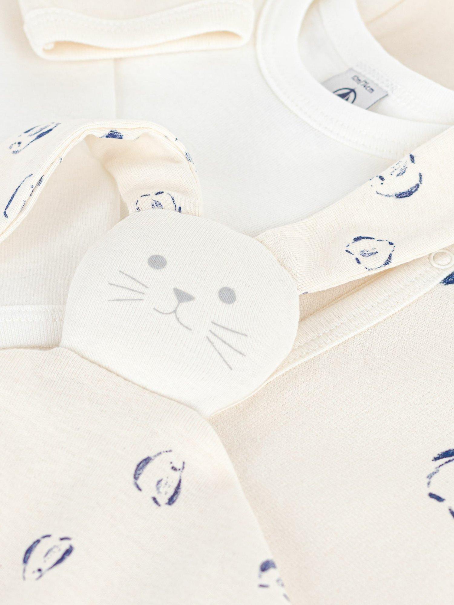 Product image 3 of 3, which shows Petit Bateau Baby Cotton Bodysuit Gift Set, White, 3 months